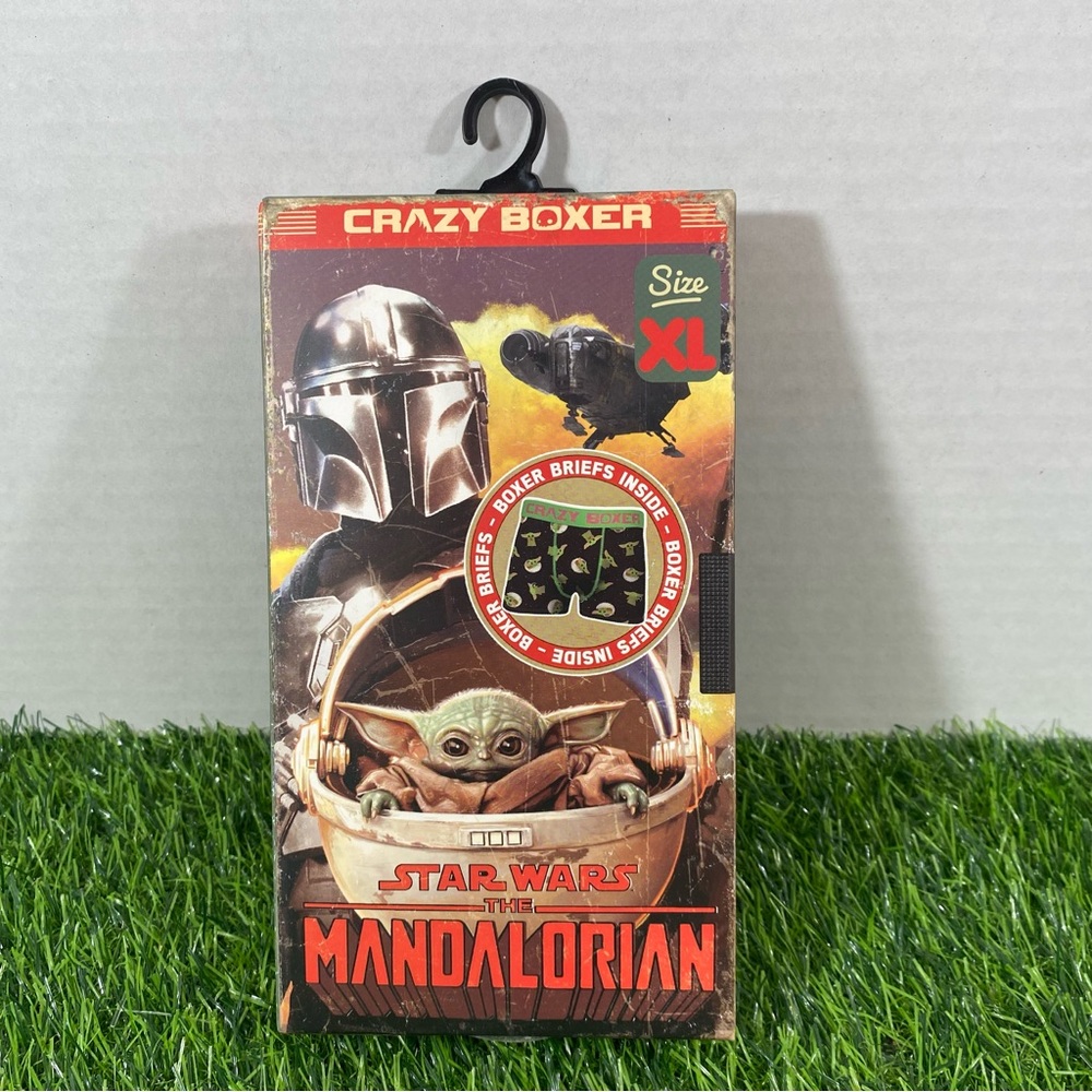 Crazy Boxer Star Wars Mandalorian Men's Size XL Boxer Briefs - Black Green